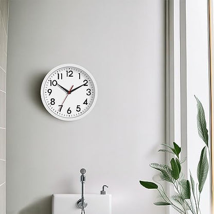 DAXSMY 12 Inch Wall Clock, Battery Operated Silent Non Ticking - color: C-white, size: 12"
