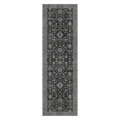 GENIMO 2.5x8 Non Slip Runner Rug, Washable Lightweight Hallway Charcoal - color: Charcoal, size: 2'6" x 8' (Rectangular)