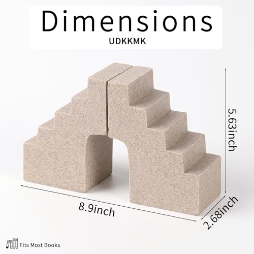 Decorative Book Ends for Heavy Book - Anti-Slip,for Any Bookshelf