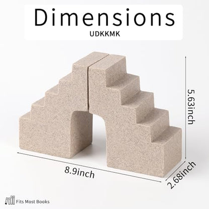 Decorative Book Ends for Heavy Book - Anti-Slip,for Any Bookshelf