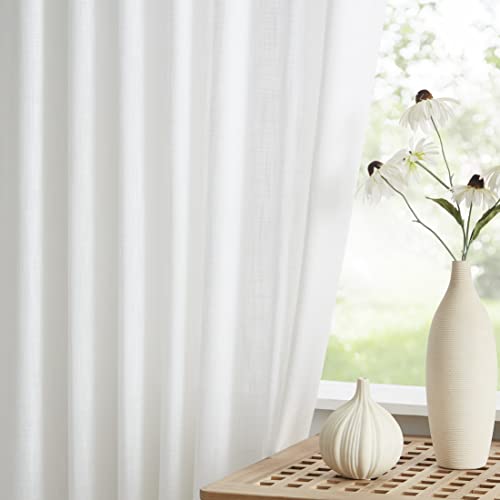 Vision Home White Pinch Pleated Semi Sheer Curtains 40Wx63Lx2 - color: White/Pinch, size: 40"W x 63"L (Pack of 2)