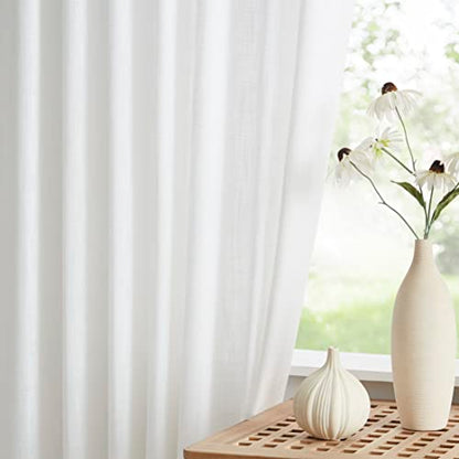 Vision Home White Pinch Pleated Semi Sheer Curtains 40Wx63Lx2 - color: White/Pinch, size: 40"W x 63"L (Pack of 2)