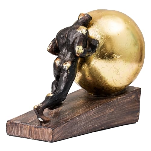 Lukitas Sisyphus Sculpture Statue Decor, Struggler Figurine, Resin L8.5'' - color: Push Ball