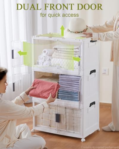 OlarHike 76QT Storage Bins with Lids for Home, Office, Closet, Dorm, 3 Pack - size: 76QT