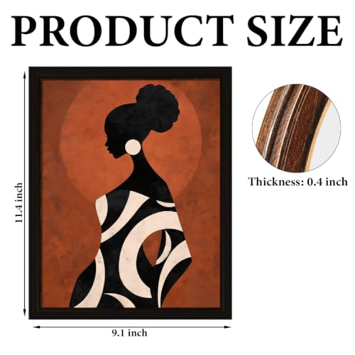 BIQRP African American Woman Silhouette Wooden Wall Art - color: BlackWoman