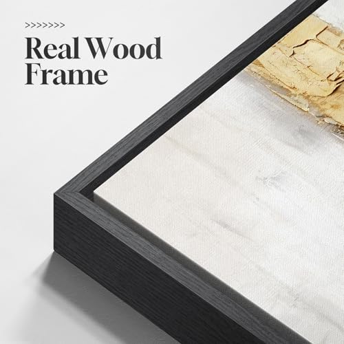 Extra Large Framed Black White Gold Abstract Wall Art, Vertical 40x60 In - color: Black and White Gold A, size: 60"L x 40"W