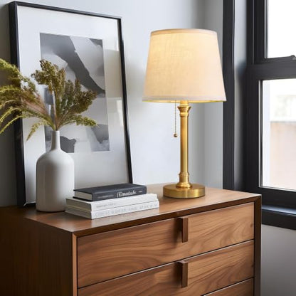 Oneach 19.5” Brass Gold Small Table Lamps Set of 2 for Living Room Bedroom - color: Gold