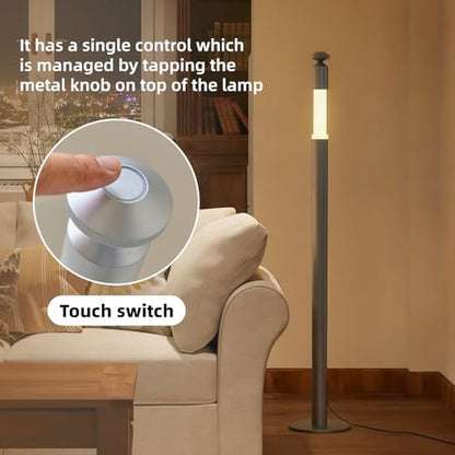 Modern LED Corner Floor Lamp, Slim Minimalist Floor Lamp