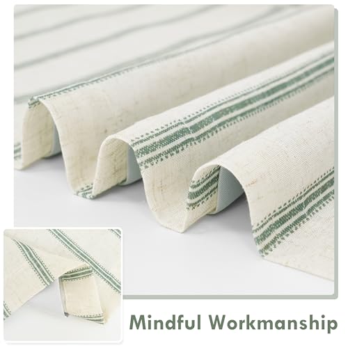 DriftAway Farmhouse Stripe Blackout Curtains Grommet, W52xL102, Loden Green - color: G Loden Green Stripe, size: 52"W x 102"L (Pack of 2)