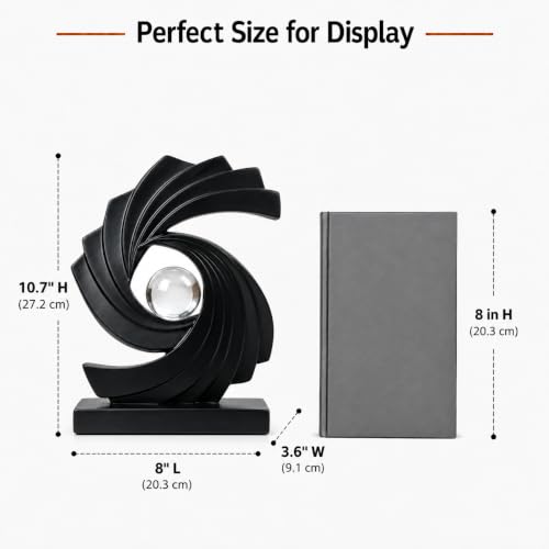 AWNR Black Decorations Modern Abstract Art Sculpture Living Room Decor - color: Black