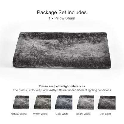 PHF Truly Velvet Zippered Body Pillowcase, No Insert, 1 Pack Ultra Soft Breathable Pillow Sham Cover with Zipper, 20"X 54" Long Luxury Cozy Warm Fuzzy Flannel Body Pillow Case, Charcoal/Dark Grey - color: Dark Grey, size: 54" x 20" (Pack of 1)