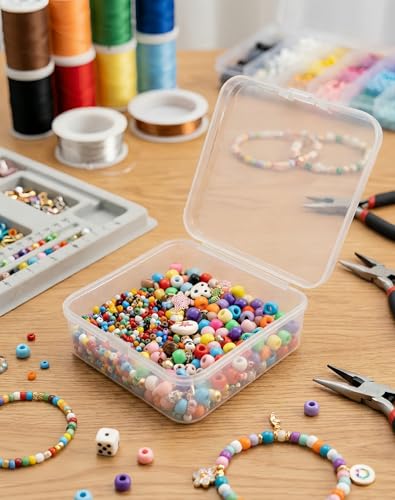 LJY 18 Clear Plastic Boxes, 3.7 x 3.7 x 1.4 in for Small Parts - color: Transparent, size: Single Size (3.7 x 3.7 x 1.4 inch)