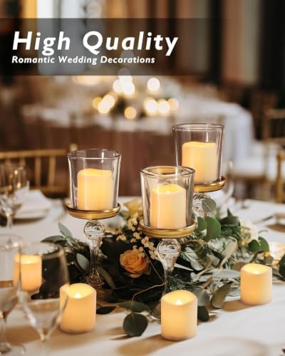 Homemory 24 Pack Ivory Flameless Flickering LED Votive Tealights Candles - color: Ivory (Warm White Llight), size: 24 Pack