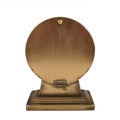 Creative Co-Op Decorative Metal Mantel Clock, Gold Finish - color: Gold Finish