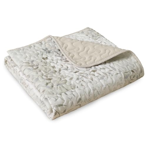 Exclusivo Mezcla Reversible Boho Quilted Throw Blanket, 50"x 60" - color: Bohemian Patchwork Grey, size: 50 x 60 inch