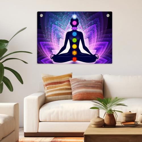 7 Chakra Meditation Tapestry Banner Flag 28.5 x 20 Inch Spiritual Seekers - color: Multi 0671