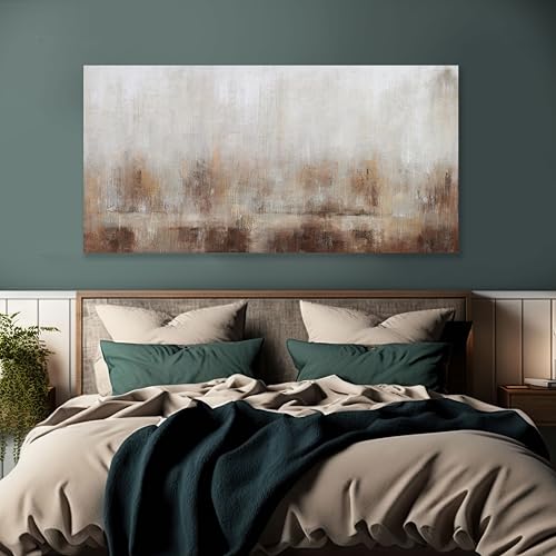 Abstract Wall Art Home Decor Wall Brown Canvas Print Wall Art Framed Modern Abstract Artwork for Living Room Bedroom Dining Room Home Office Decor 20"x40" - size: 40"L x 20"W