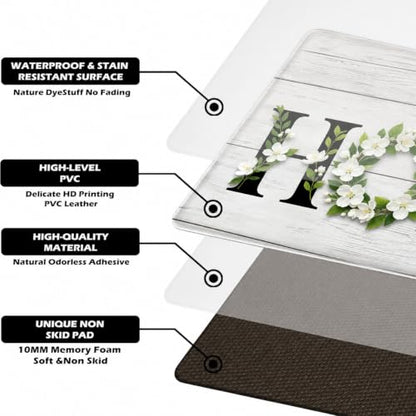 Home Wreath Kitchen Comfort Mat 36x20in Anti-Fatigue Kitchen Mats - color: Home Wreath