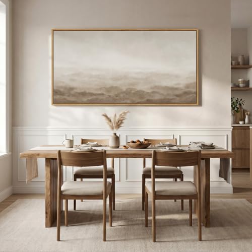 Large Framed Neutral Beige Brown Abstract Wall Art for Living Room 60x30 In - color: Beige & Brown B, size: 60"L x 30"W