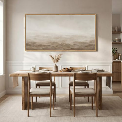 Large Framed Neutral Beige Brown Abstract Wall Art for Living Room 60x30 In - color: Beige & Brown B, size: 60"L x 30"W