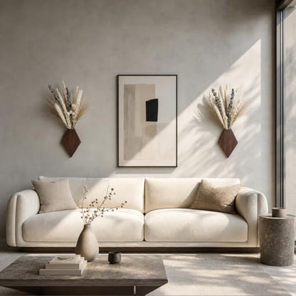 2 Pcs Wooden Wall Planters, Brown, Natural Style - color: Brown, style: Natural Style