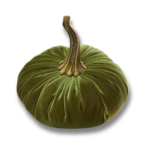 Your Heart's Content Avocado 6.25 inch Velvet Pumpkin (Avocado) - color: Avocado