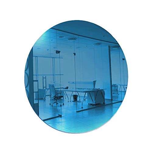 Marketing Holders Acrylic Mirror 8" Wide Round Medium Blue .118" Thick No Adhesive Reflective Pieces Perfect for DIY Arts and Crafts School Projects Home or Office Decor Special Events - color: Medium Blue, size: 8"L x 8"W