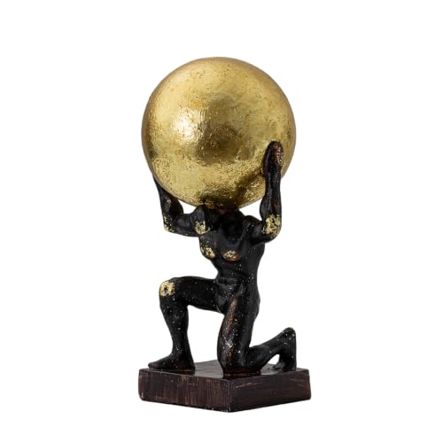 Lukitas Atlas Statue and Sculpture Kneeling Figurine Decor Resin 10.5'' - color: Kneel