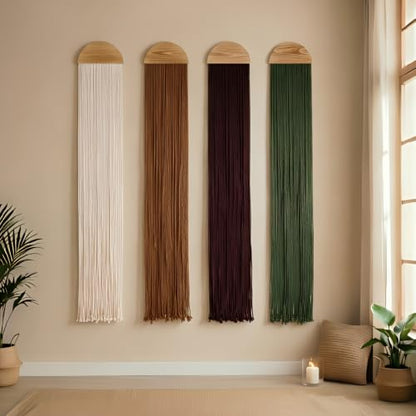 Mokof 4 Pack Macrame Wall Hanging for Boho Home Decor, 71" Long - size: 71"L x 9.5"W