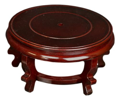 12.5" Wooden Fishbowl Display Vase Planter Stand - size: 12.5 inches