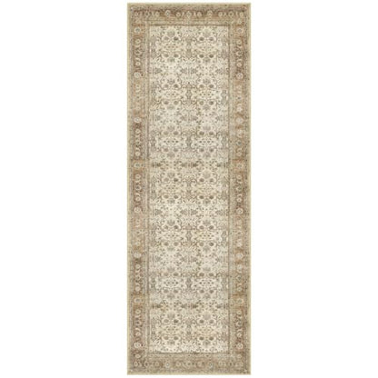 SIILOOM 3x8 Washable Runner Rug, Non Slip Soft Area Rug for Hallway Kitchen - color: Beige/Brown, size: 3' x 8' (Runner)