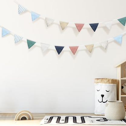 Oudain 2 Pcs Pennant Banner Flags Nursery Garland Triangle, Elegant Color - color: Elegant Color