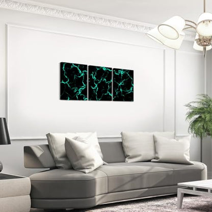 Feelyou Strip Lines Wall Art 12" x 16" x 3 - color: Green