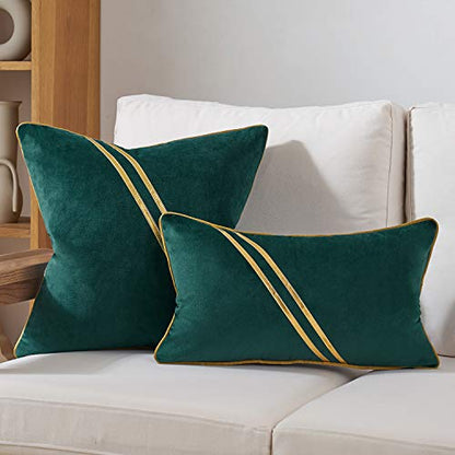 Avigers Throw Pillow Cover 20 x 20 Inch, Green, Velvet, Hidden Zipper - color: Green, size: 20" x 20" (Pack of 1)