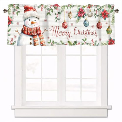 Christmas Kitchen Curtain Valances for Windows 42 x 12 Inch - color: Christmas-sy-sd0785, size: 42"W x 12"L (Pack of 1)