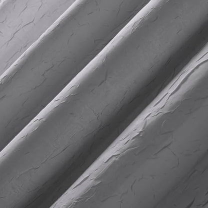 No. 918 Erica Crushed Sheer Voile Grommet Curtain Panel - color: Charcoal Gray, size: 51"W x 63"L (Pack of 1)