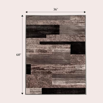 LIANLAM 3x5 Washable Area Rugs for Living Room and Bedroom(3x5,Chocolate) - color: Chocolate, size: 3' x 5' (Rectangular)