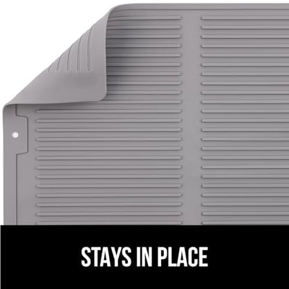GORILLA GRIP Patented BPA-Free Silicone Dish Drying Mat, 18x16, Gray - color: Gray, size: 18" x 16", style: Silicone