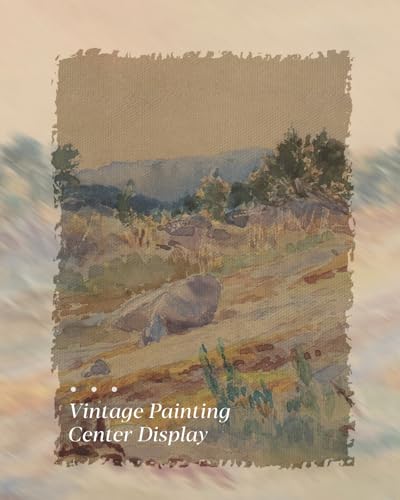 HUARCEY Extra Large Canvas Wall Art, Rustic Landscape Scroll Wall Art 36x54 - color: Hillside, size: 54"L x 36"W