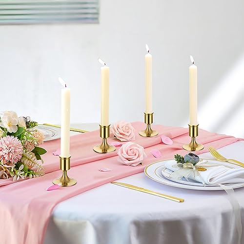 Sziqiqi Gold Candlestick Candle Holders Set of 12, for Wedding Table - color: Gold-style 1, size: 12 Pcs