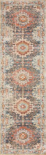 Loloi Jocelyn Mist/Multi 2'-3" x 7'-6" Runner Rug - color: Mist / Multi, size: 2'3" x 7'6" (Rectangular)