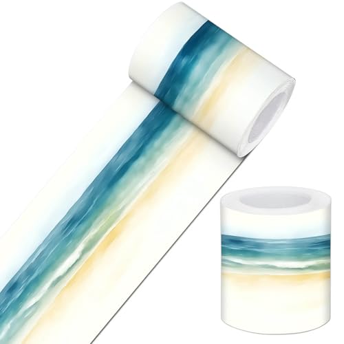 IVN Wallpaper Border Peel and Stick Wall Beach Shore 4x196 Inch - color: Beach Shore