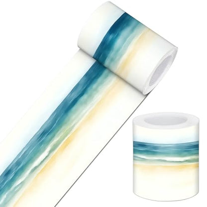 IVN Wallpaper Border Peel and Stick Wall Beach Shore 4x196 Inch - color: Beach Shore