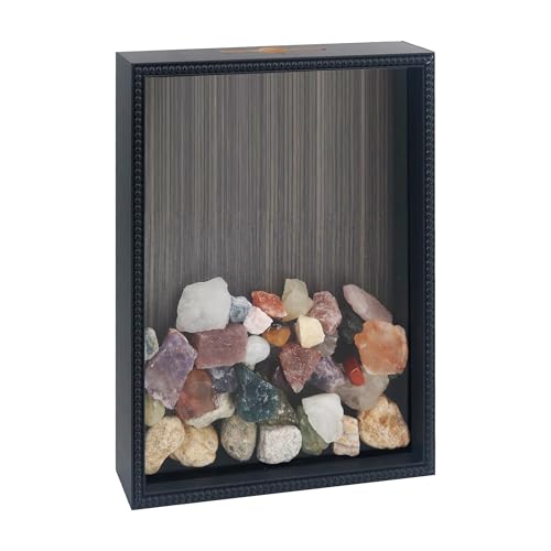 FramePro Travel Shadow Box Frame Black 11x14 Top Loading with Slot Uniqle Beaded Design for Movie Tickets Rainy Fund Events Concert Drink Beer Caps - color: Black Beads, size: 11x14