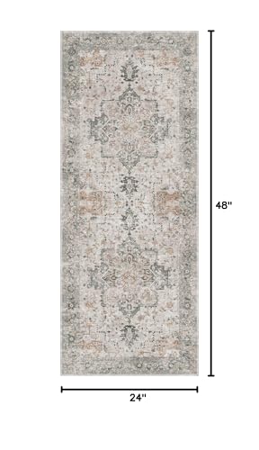 GENIMO 2x4 Washable Entryway Rug Non Slip Indoor Door Mat Light Taupe Brown - color: Light Taupe Brown, size: 2' x 4' (Rectangular)