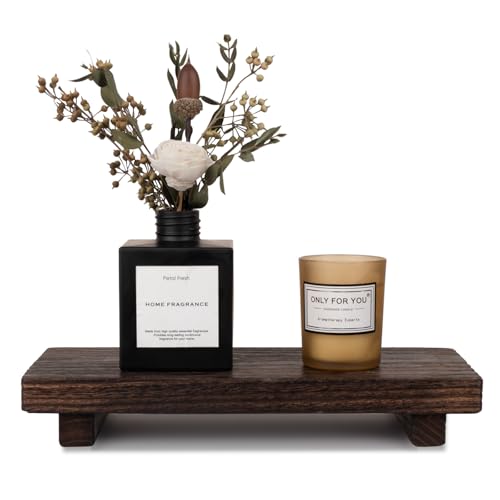 Wood Bathroom Tray Farmhouse Decor Kitchen Soap Holder, 10"x4.5" Drak Brown - color: Dark Brown, size: 10" x 4.5" x 1.6"