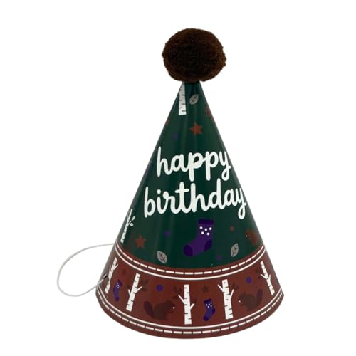 Vesil Mini Party Hats for Kids, 12 DIY Paper Birthday Hats, 5.1 x 3.5 in - color: Diy Green