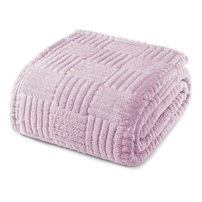 Whale Flotilla Lightweight Fleece Twin Size Blanket for Bed, Lilac - color: Lilac, size: Twin(60x80 Inch)