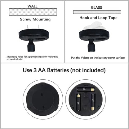 Battery Operated LED Spotlight, Indoor Picture Plant Spot Lights - color: Black