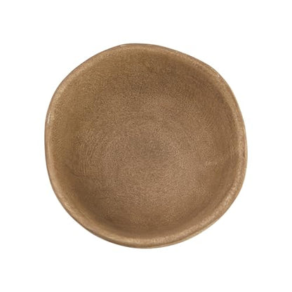 Creative Co-Op Boho Terracotta Footed Planter with Organic Edge, Matte Taupe 4"(Pack of 6) - color: Matte Taupe, size: 4" (Pack of 6)